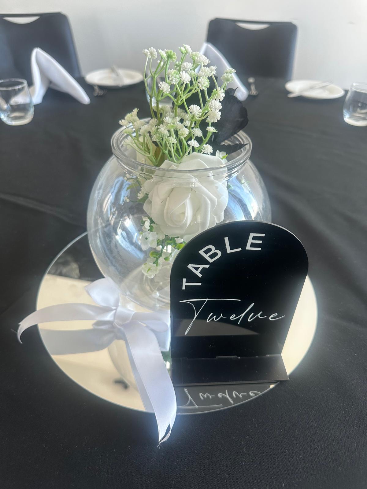 Black Table Wedding Decor